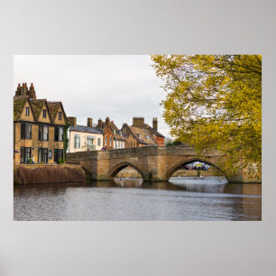 Fluss Great Ouse in St Ives Cambridgeshire Vereini Poster