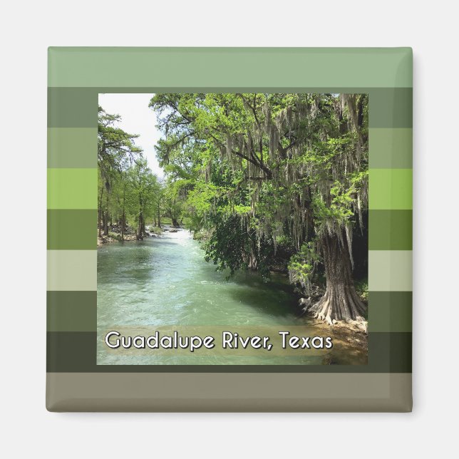 Fluss Guadalupe in Gruene, Texas Magnet (Vorne)
