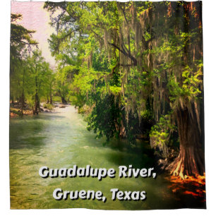 Fluss Guadalupe in Gruene, Texas Watercolor Duschvorhang