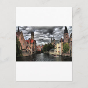 Fluss in Brügge City, Belgien Postkarte