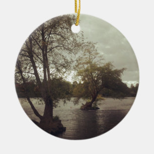 Fluss in Eugene ODER Keramik Ornament