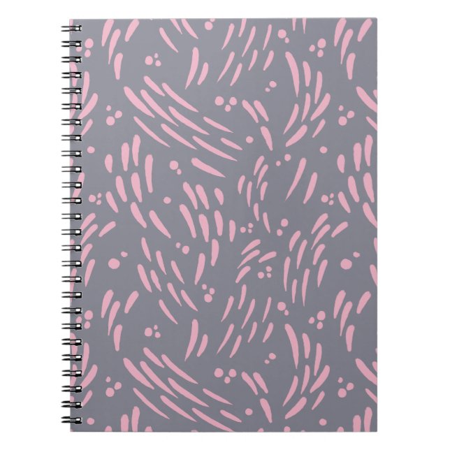Fluss in Grau und Rosa Notizblock (Vorderseite)