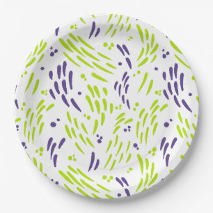 Fluss in kalkgrün und Lila Pappteller