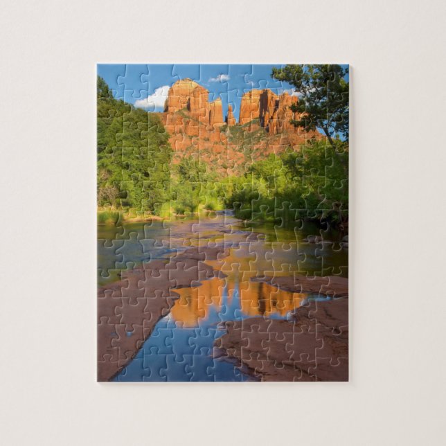 Fluss in Red Rock Crossing, Arizona Puzzle (Vertikal)