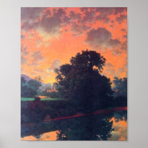 Fluss in Scutney durch Maxfield Parrish Poster