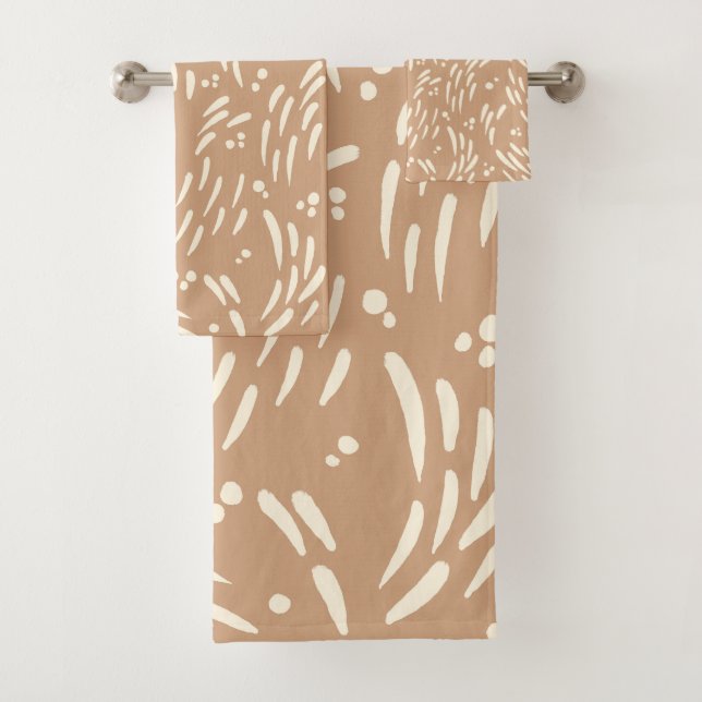 Fluss in Tan und Creme Badhandtuch Set (Insitu)