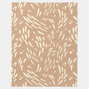 Fluss in Tan und Creme Fleecedecke