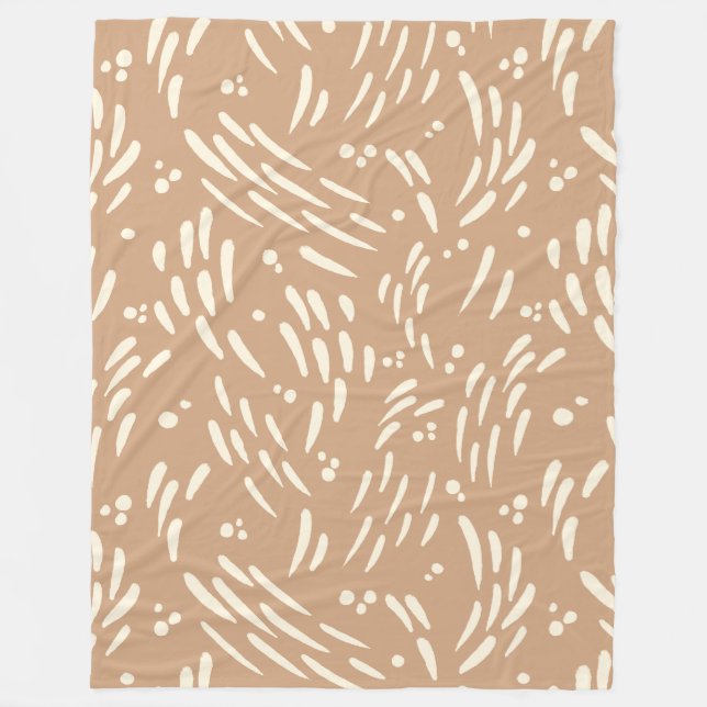Fluss in Tan und Creme Fleecedecke (Vorderseite)