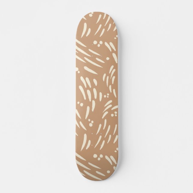 Fluss in Tan und Creme Skateboard (Vorne)