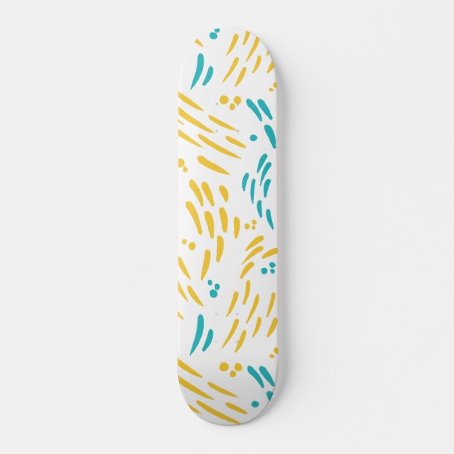 Fluss in Türkis und Gelb Skateboard (Vorne)