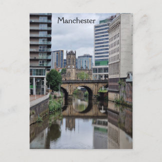 Fluss Irwell - The Salford Manchester Boundary Postkarte
