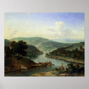 Fluss-Landschaft, 1697 Poster