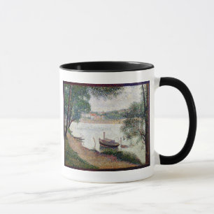Fluss-Landschaft Georges Pierre Seurat   mit einer Tasse