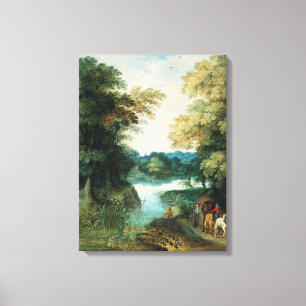 Fluss-Landschaft Leinwanddruck