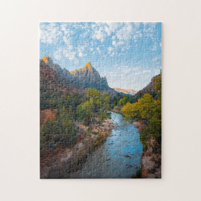 Fluss Landschaftlich Puzzles Kunstkomplex Jigsaw (Vertikal)