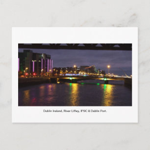 Fluss Liffey Irland, IFSC & Dublin Port Postkarte