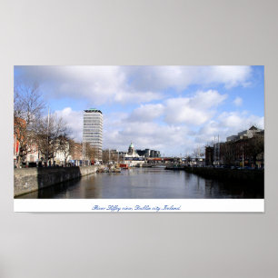 Fluss Liffey & Liberty Hall Dublin Stadt Irland Poster