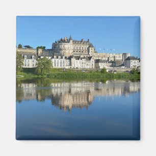 Fluss Loire bei Amboise in France Postcard Square  Magnet