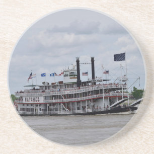 Fluss Mississipi-Boot New Orleans Sandstein Untersetzer