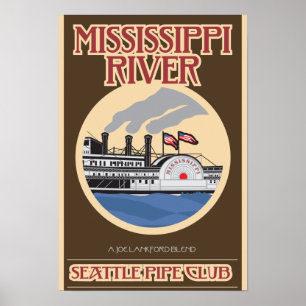 Fluss Mississipi-Druck Poster
