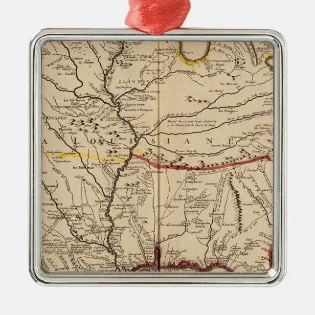 Fluss Mississipi Ornament Aus Metall (Vorne)