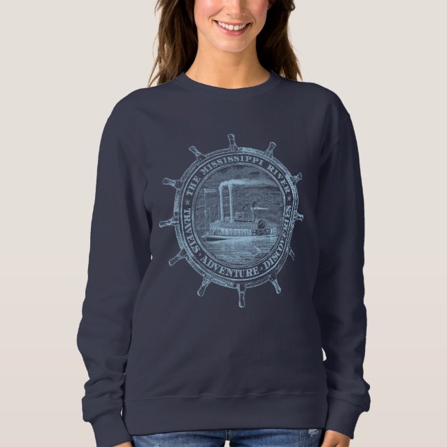 Fluss Mississipi. Reisen. Abenteuer. Entdeckungen Sweatshirt (Vorderseite)