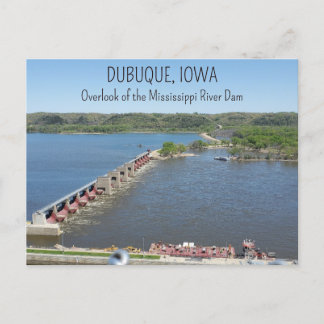Fluss Mississippi in Dubuque Iowa Postkarte