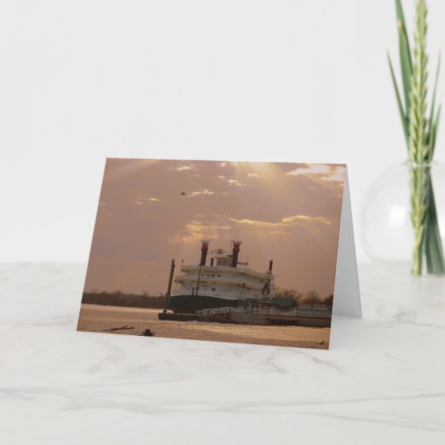 Fluss Mississippi in Fort Madison, Iowa Karte (Vorderseite)