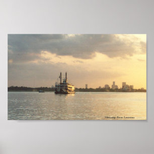 Fluss Mississippi in Louisiana Poster