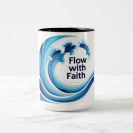 Fluss mit dem Glauben Zweifarbige Tasse