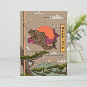 Fluss mit dem Wind Koinobori Einladung