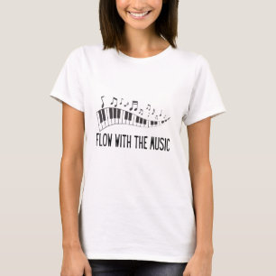 Fluss mit Musik - Piano T-Shirt