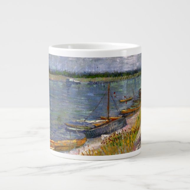 Fluss mit Ruderbooten von Vincent van Gogh Jumbo-Tasse (Vorderseite)