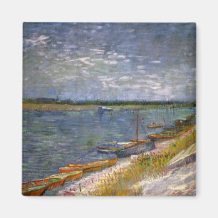 Fluss mit Ruderbooten von Vincent van Gogh Magnet