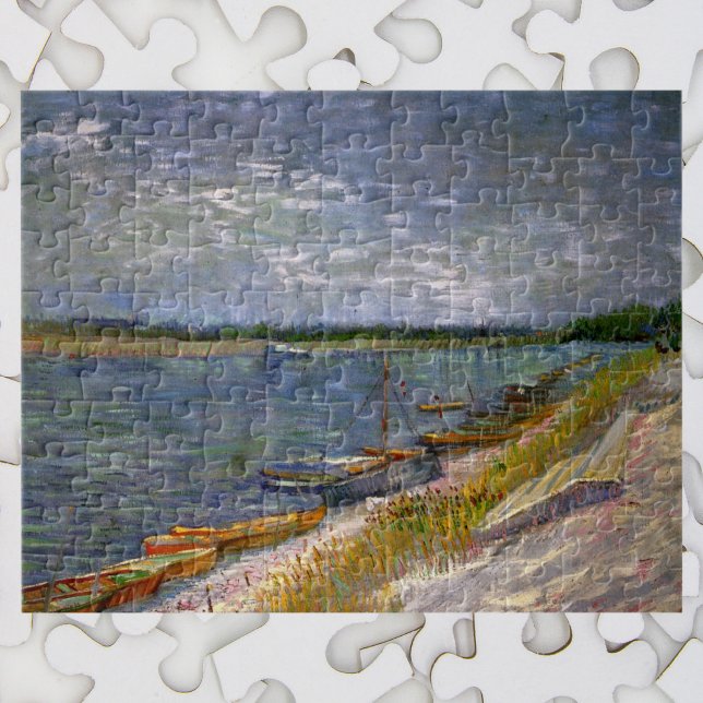 Fluss mit Ruderbooten von Vincent van Gogh Puzzle (Von Creator hochgeladen)