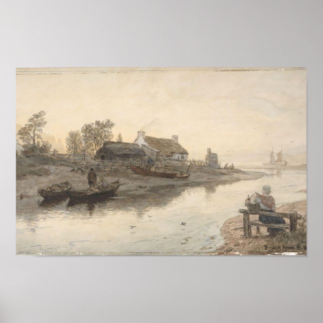 Fluss Mouth in Brodick, Arran, Schottland (1877) Poster (Vorne)