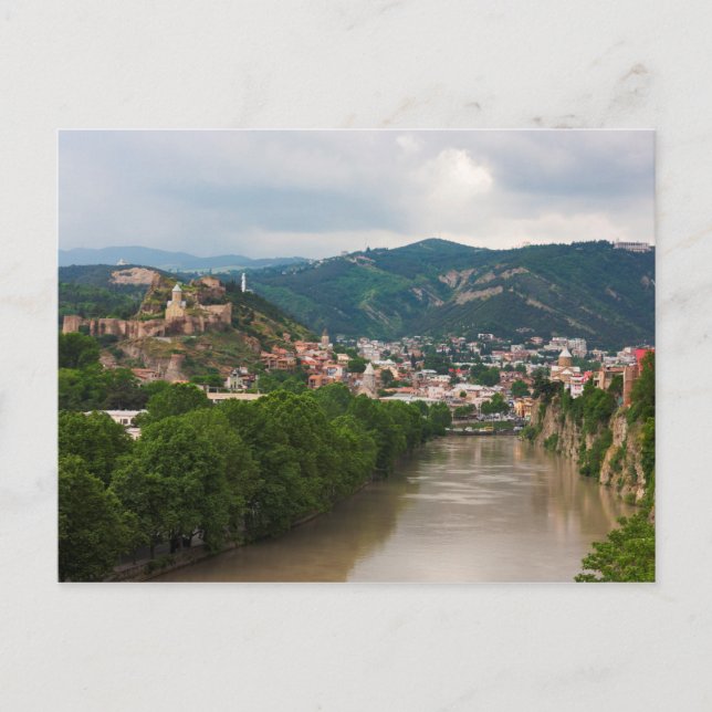 Fluss Mt'kvari Flows, Tiflis Postkarte (Vorderseite)