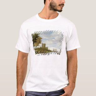 Fluss-Mündung mit einem Schloss T-Shirt