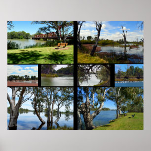 Fluss Murray Australia Foto Collage, Poster