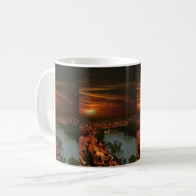 Fluss Murray Australia Sunset, Coffee Tasse (Vorderseite Links)