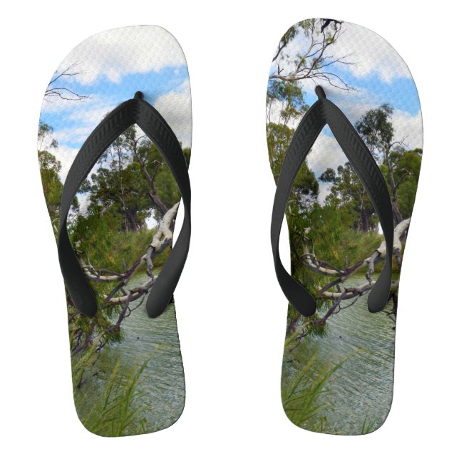 Fluss Murray Gum Trees, Thongs Flip Flops (Fußbett)