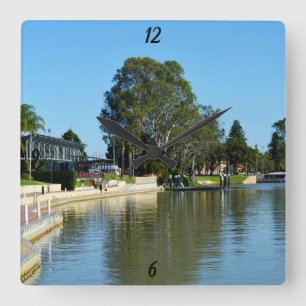 Fluss Murray, Renmark Foreshore, Wall Clock Quadratische Wanduhr
