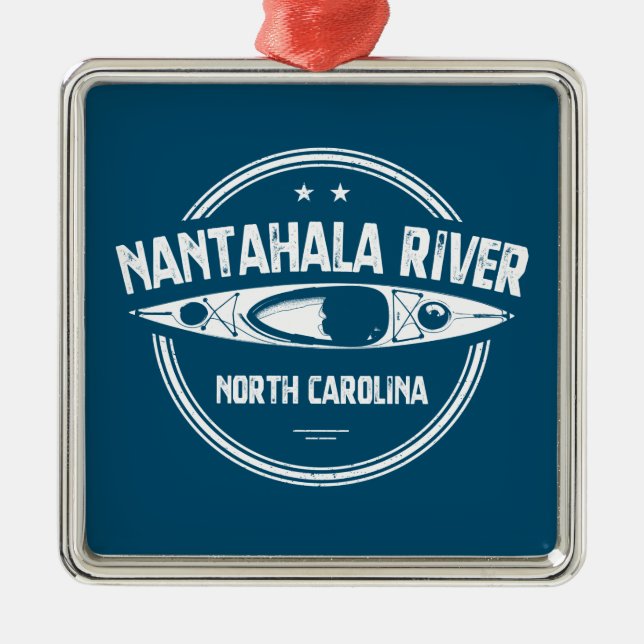 Fluss Nantahala, North Carolina Ornament Aus Metall (Vorne)