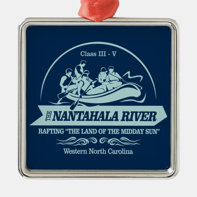 Fluss Nantahala (Rafting2) Ornament Aus Metall (Vorne)