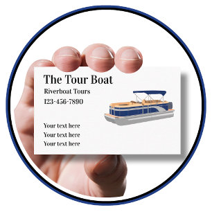 Fluss-Natur-Tourismus-Boot-Thema Visitenkarte
