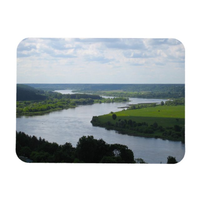 Fluss Nemunas in Vilkija, LITAUEN — Magnet (Horizontal)