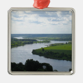 Fluss Nemunas in Vilkija, LITAUEN — Ornament Aus Metall