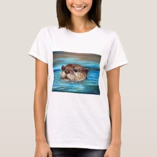 Fluss Otter Painting T-Shirt