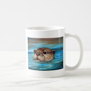 Fluss Otter Painting Tasse
