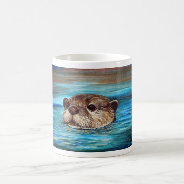 Fluss Otter Painting Tasse (Mittel)